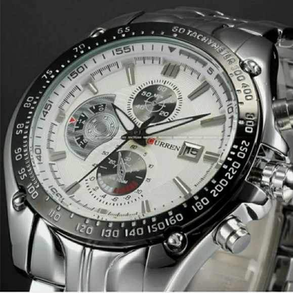 Stainless Steel Sharp looking watch Waterproof Men's - Picture 2 of 2